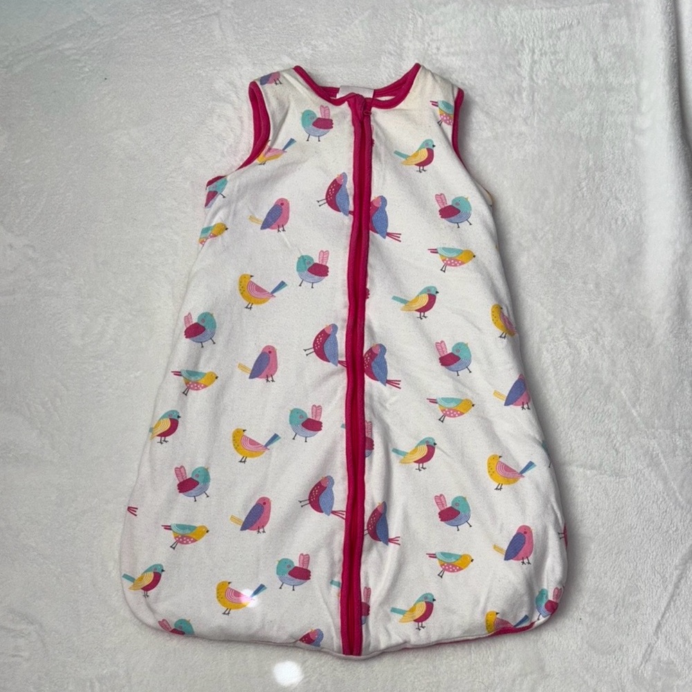 Snuggle tots Colorful Bird Print sleep sack  Pajamas 0-6 months baby girl clothi